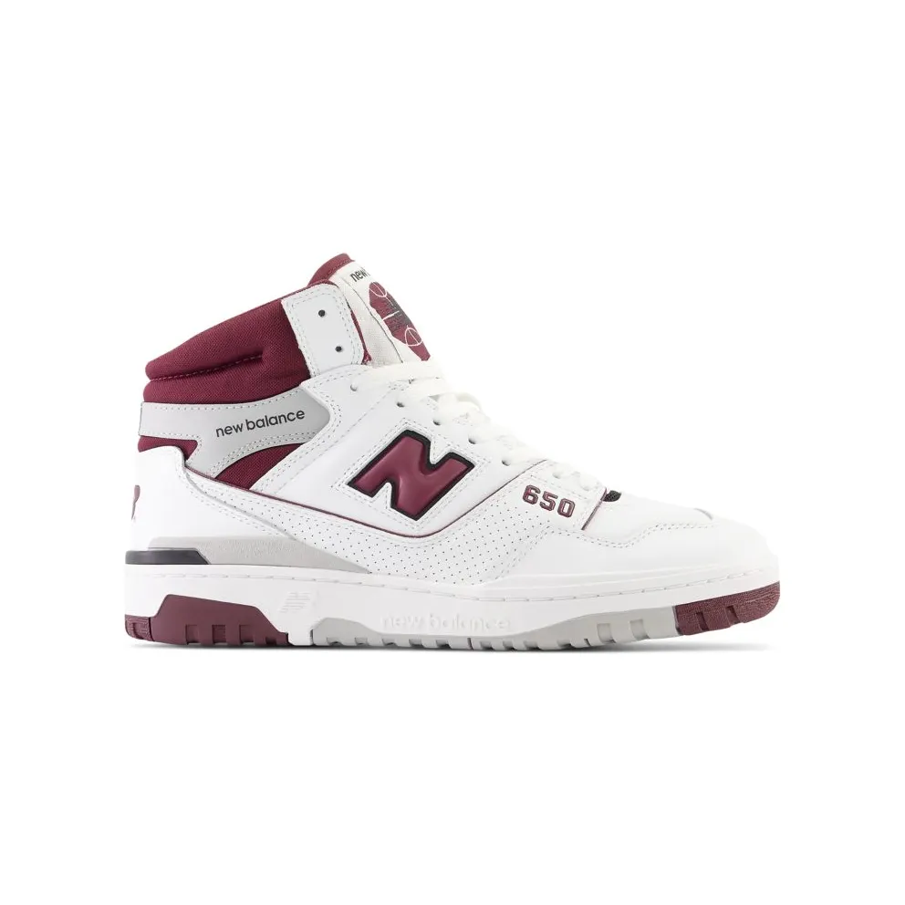 New Balance 650 White Burgundy Raincloud (BB650RCH)