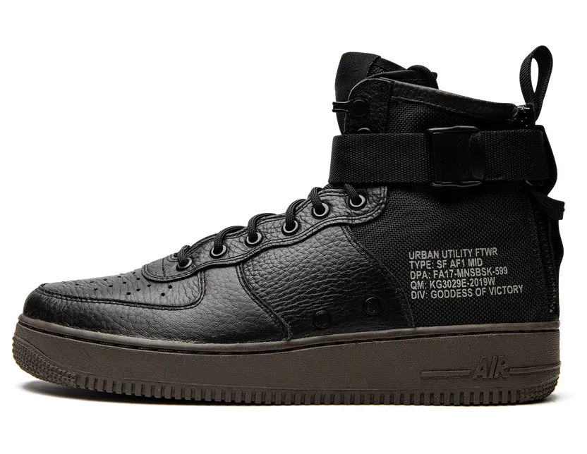 Nike SF AF1 Mid Black Dark Hazel (917753-002)