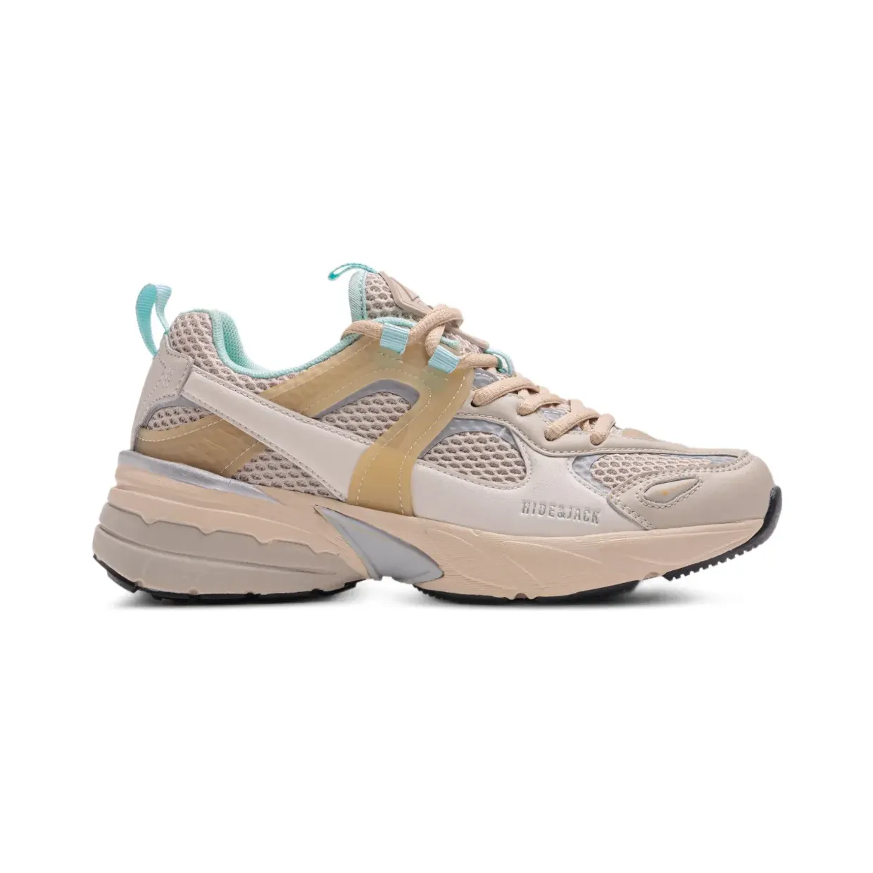 Hide&Jack Chunky sneakers met mesh vlakken – Beige (ERUNNBGETIF)