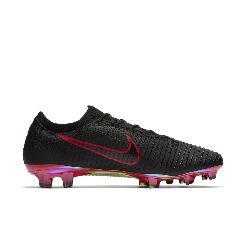 Nike Mercurial Vapor Flyknit Ultra FG Black Red Black/Black-University Red (AH5516-006)