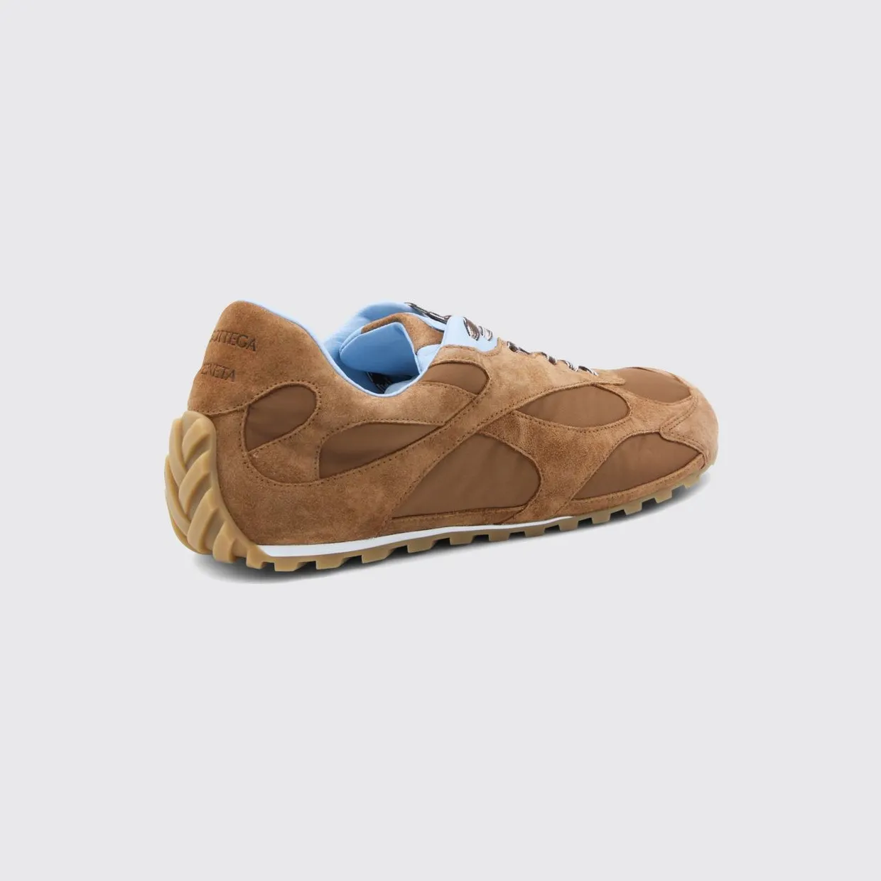Bottega Veneta Orbit Flash Suede and Nylon Sneakers Amber (838373V3MS22589) (2)