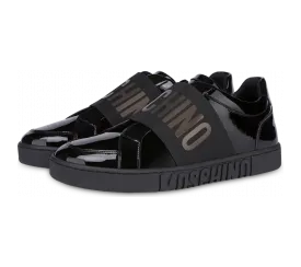 Moschino Sneakers Aus Lackleder Elastic Band (POLMB15032G1BGKM000)