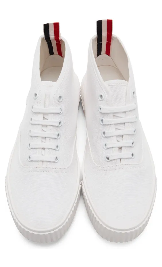 Thom Browne Grey Mid-Top Heritage Sneakers (MFD223A-01588) (5)