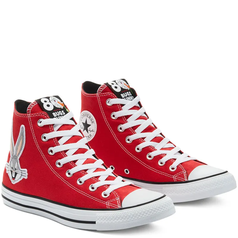 Converse Looney Tunes x Chuck Taylor All Star High ’80th Anniversary – Bugs Bunny Patch’ Red/White/Black (169224C)