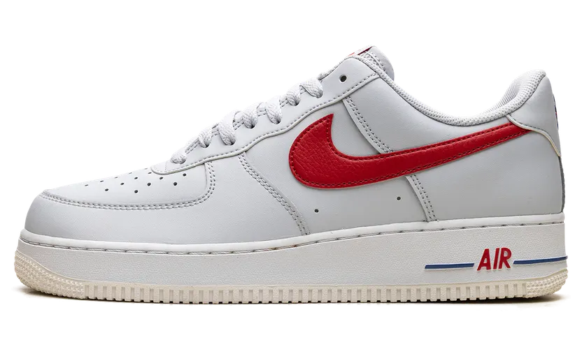 Nike Air Force 1 ’07 Grijs – “White / Red” (DX2660-001)