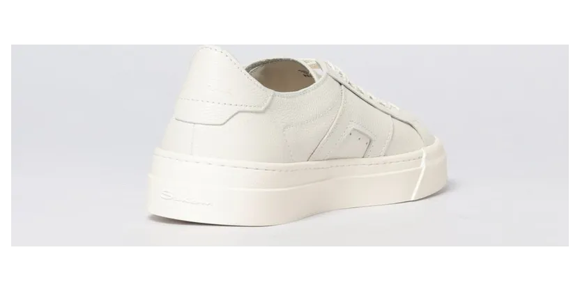 Santoni Grained Leather Sneakers White (MBGT21967PNNTSIWI48) (2)