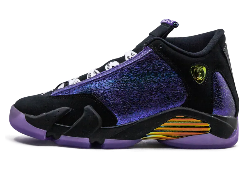 Air Jordan 14 Retro’Doernbecher’ 2019 GS Black/Court Purple/Multi-Color/White (CV2470-001)