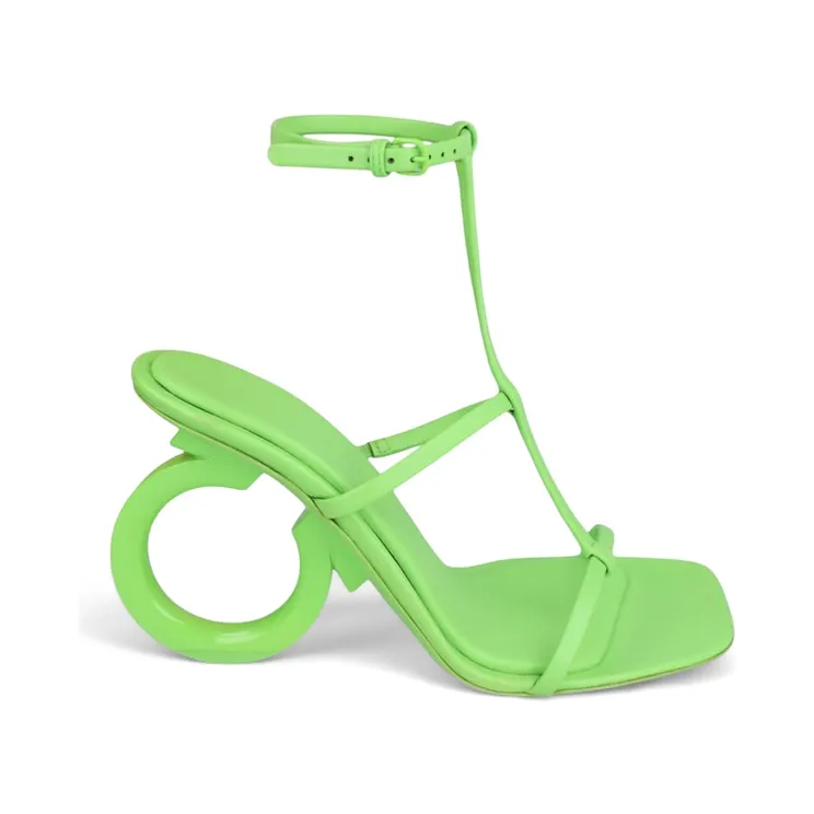 Ferragamo Elina X5 Gancini Logo Heels Green (01E779-763352-1C)