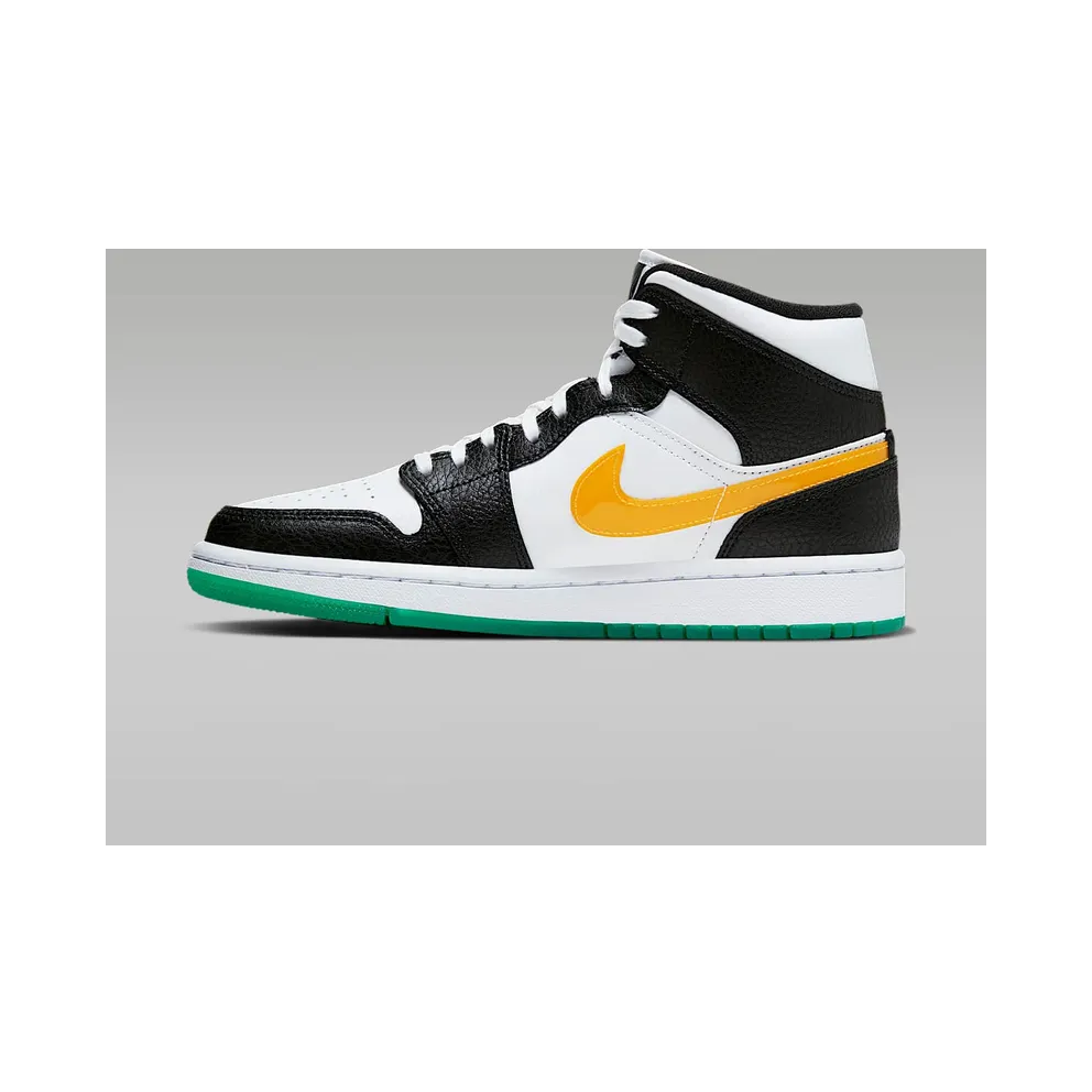 Air Jordan Womens Nike AJ I 1 Mid ‘Alternate Swooshes’ Red Yellow (2020) (BQ6472-063)