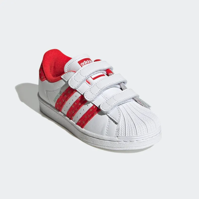 Adidas Superstar Cloud White / Vivid Red / Gold Metallic (IE4093)