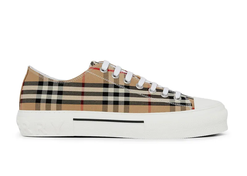 Burberry Vintage Check Cotton Sneakers Archive Beige White (80497451)