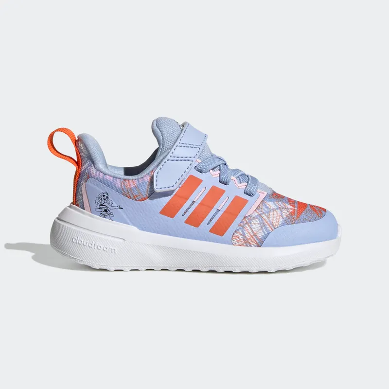 Adidas adidas x Disney FortaRun 2.0 Moana Cloudfoam Sport Running Elastic Lace Top Strap Blue Dawn / Semi Impact Orange / Clear Pink (HP8998)