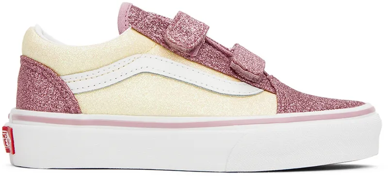 Vans Kids Pink & Off-White Old Skool V Little Kids (VN0A5EE80FU)