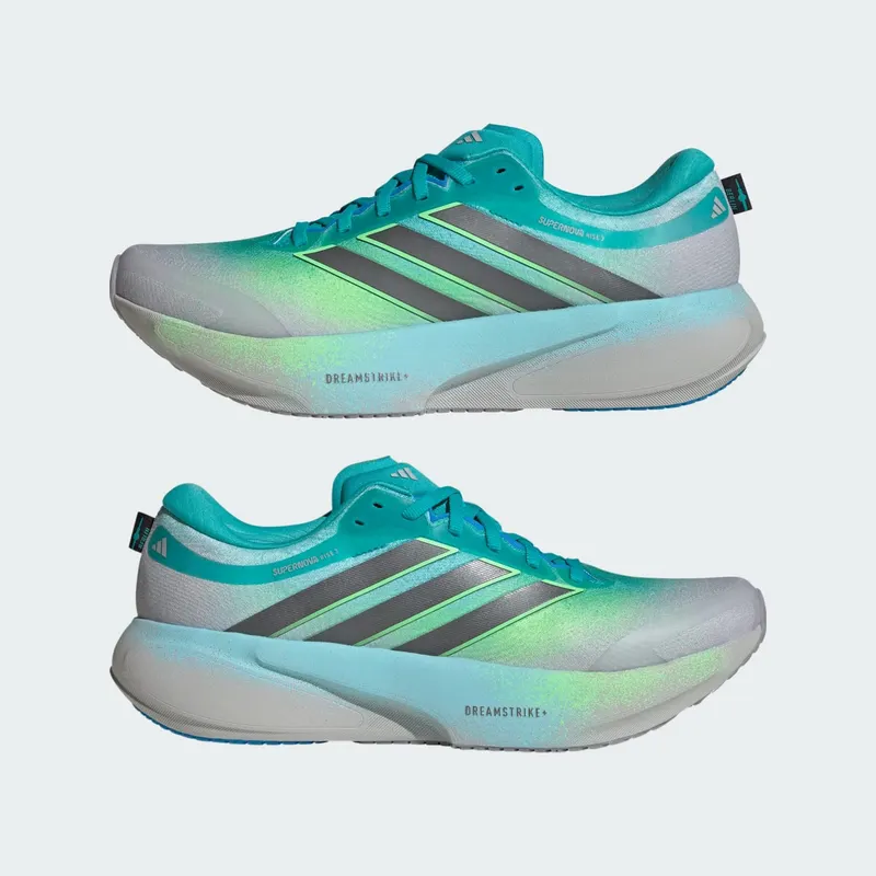 Adidas SUPERNOVA RISE 3 Running Shoes Grey Two / Iron Metallic / Lime Burst (JQ4528)