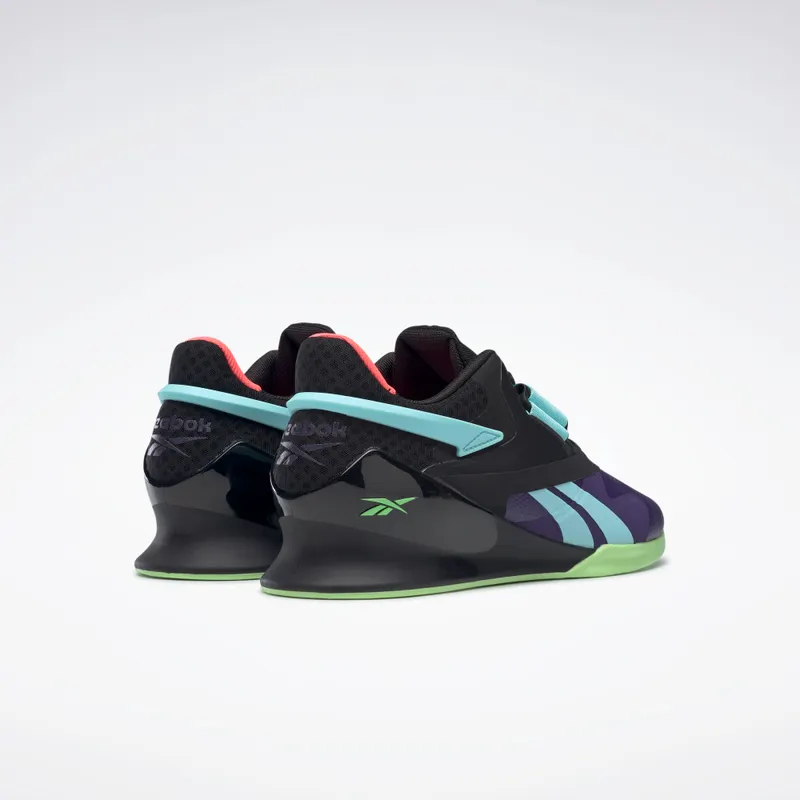 Reebok Legacy Lifter II Shoes Dark Orchid / Core Black / Neon Mint