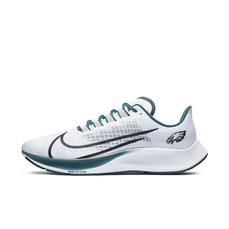 Nike  Air Zoom Pegasus 37 Philadelphia Eagles White/Pure Platinum-Sport Teal-Medium Silver (CZ5451-100)
