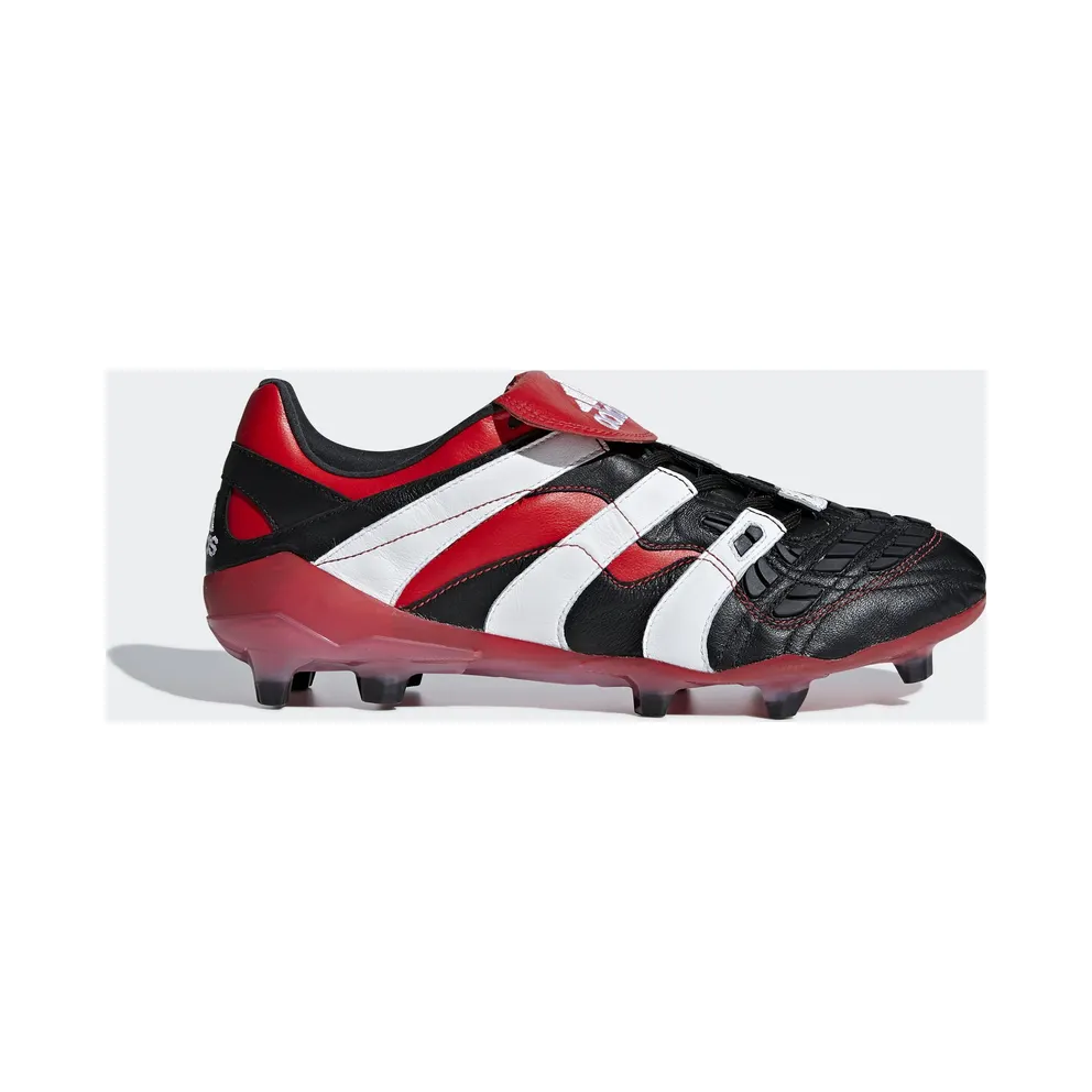 adidas Predator Accelerator Firm Ground Cleat Black White Red (D96665)
