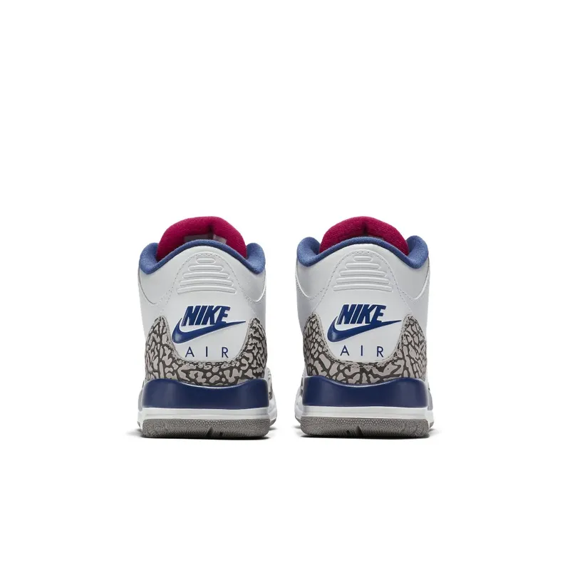 Jordan 3 Retro True Blue 2016 (GS) White/True Blue-Varsity Red (854261-106)