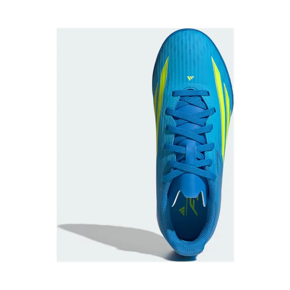 adidas F50 League Turf Football Shoes Kids “Lucid Ray Blue / Team Solar Yellow 2 / Lucid Aquamarine” (JR9017)