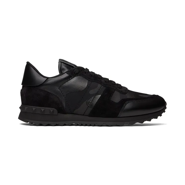 Valentino Garavani Black Camouflage Rockrunner 0NO Black/Black/Black/N (1Y0S0723NSD)