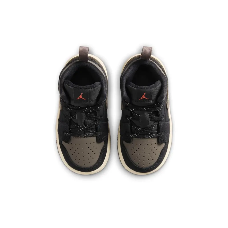 Air Jordan 1 Black/Light Wild Mango/Muslin/Olive Grey (IB7054-002)