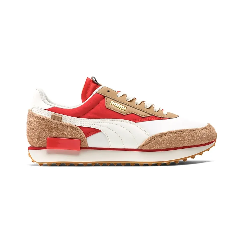 Puma Future Rider Game On White Pebble Red Whisper White/Pebble-High Risk Red (371320-02)