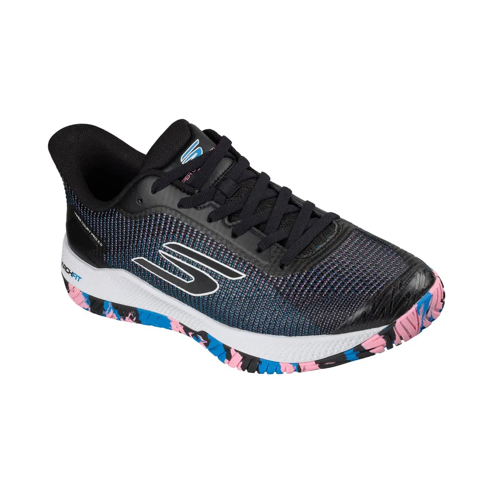 Skechers Viper Court Pro 2.0 – Pickleball Sneaker Black/Blue/Pink
