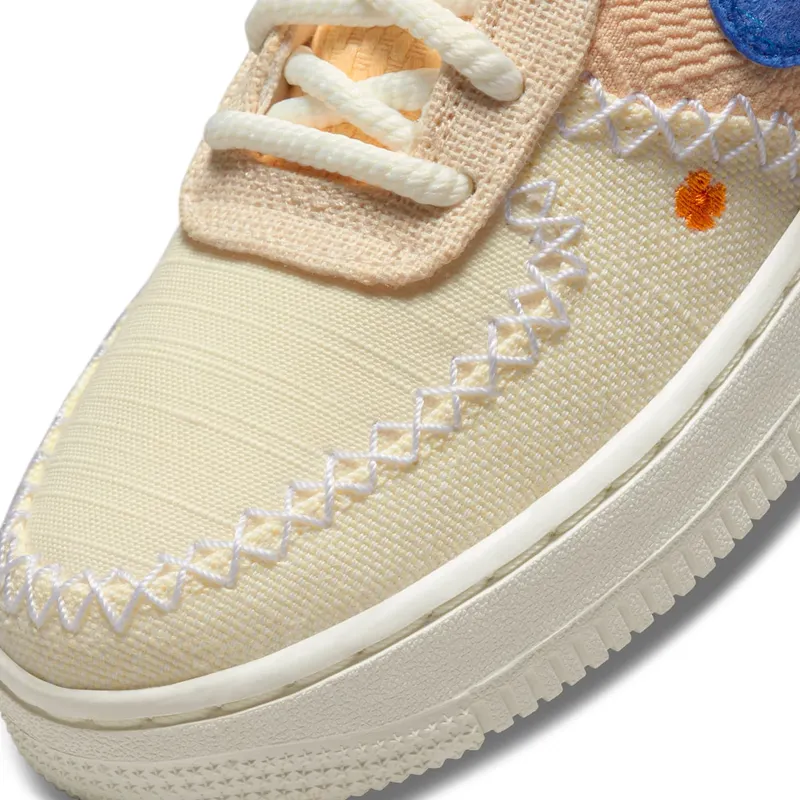 Nike Air Force One Low Sail / Coconut Milk / Royal Blue / Orange (DV4141-100)