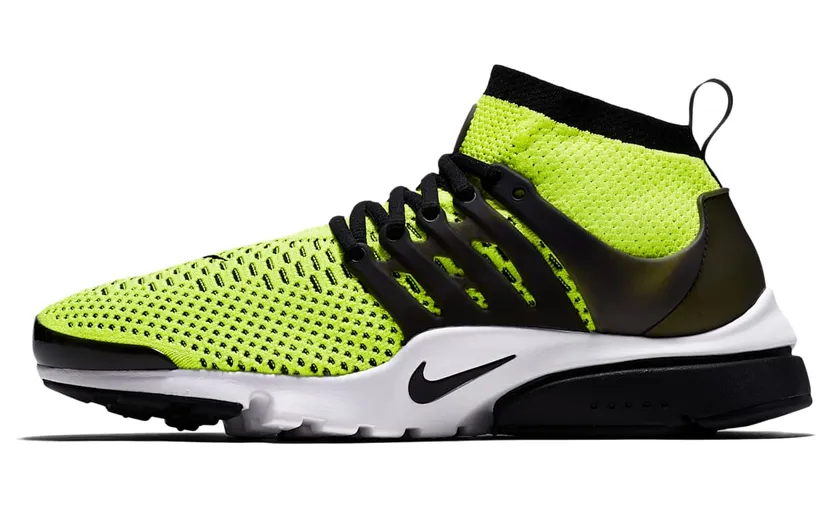 Nike Air Presto Flyknit Ultra Volt Black White