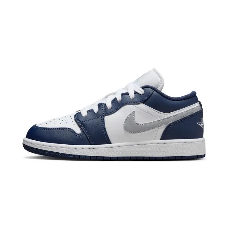 Jordan 1 Low “White / Midnight Navy / Wolf Grey” (553560-141)
