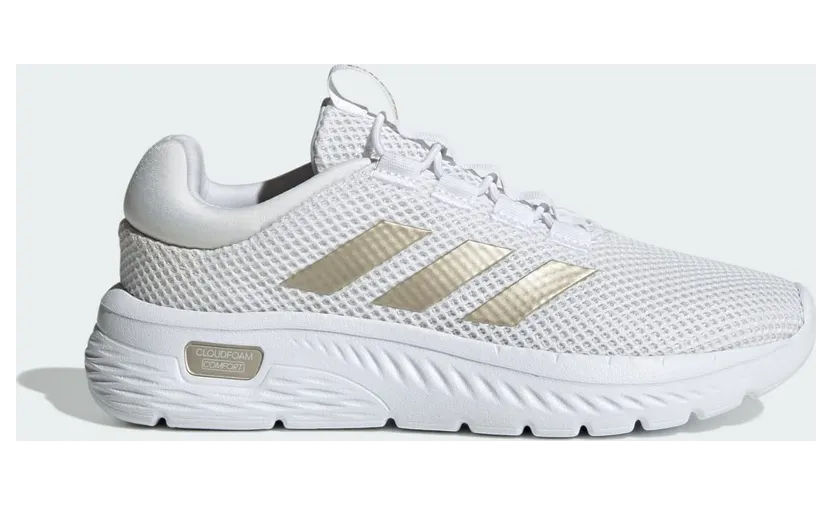 Adidas Cloudfoam Comfy Elastic Lace Cloud White / Champagne Met. / Core Black (IH3612)