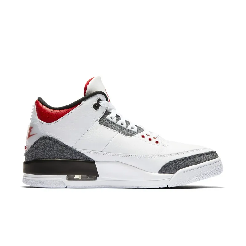 Jordan 3 Retro SE Fire Red Denim (2020) White/Black-Fire Red (CZ6431-100)
