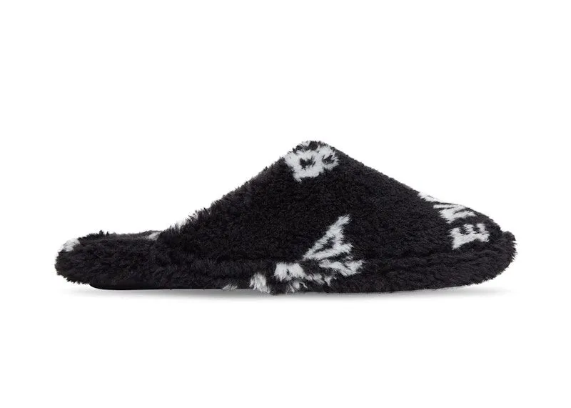 Balenciaga Furry Closed AllOver Logo Black (699675W2B411090)
