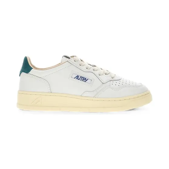 Autry Leren low-top met geperforeerde neus “White” (AULWBJ02)