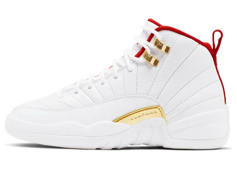Air Jordan 12 Retro GS FIBA – “White / Metallic Gold / University Red” (153265-107)