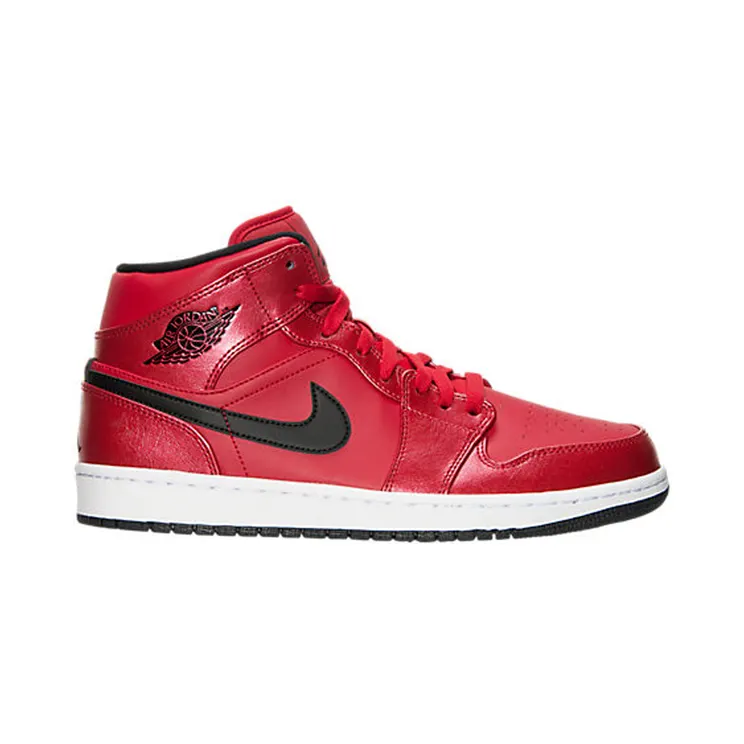 Jordan 1 Mid Gym Red Black Patent “Gym Red / White / Black” (554724-602)