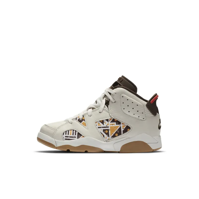 Air Jordan 6 Retro Quai54 Sail Brown (PS) (2020) (CZ6507-100)