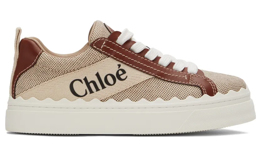 Chloé Beige Lauren Sneakers (CHC21W108R4)