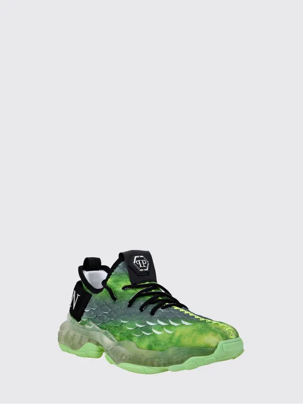 Philipp plein Runner Hyper $hock Low-Top Sneakers with Rubber Sole Black (UACSUSC0088PTE003N0902)