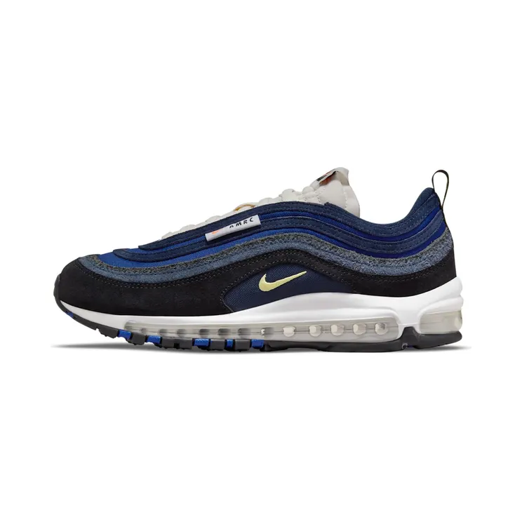 Nike Air Max 97 SE Running Club “Black / Deep Royal Blue / Obsidian / Light Citron” (DH1085-001)