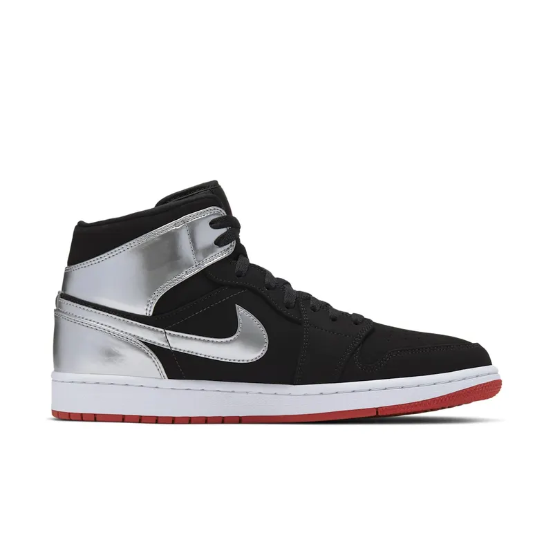 Jordan 1 Mid Johnny Kilroy Black/Gym Red-Metallic Silver (554724-057)