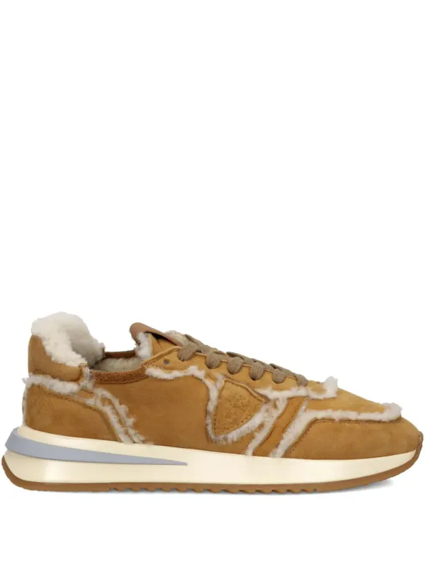 Philippe Model Paris Sneakers mit Shearling-Besatz – Braun (TYLDMD01)