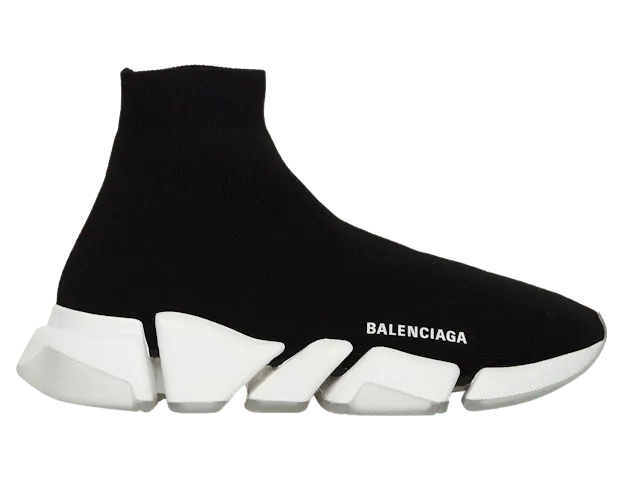 Balenciaga Speed 2.0 Black Transparent Sole (W) (654045W2DI21091)