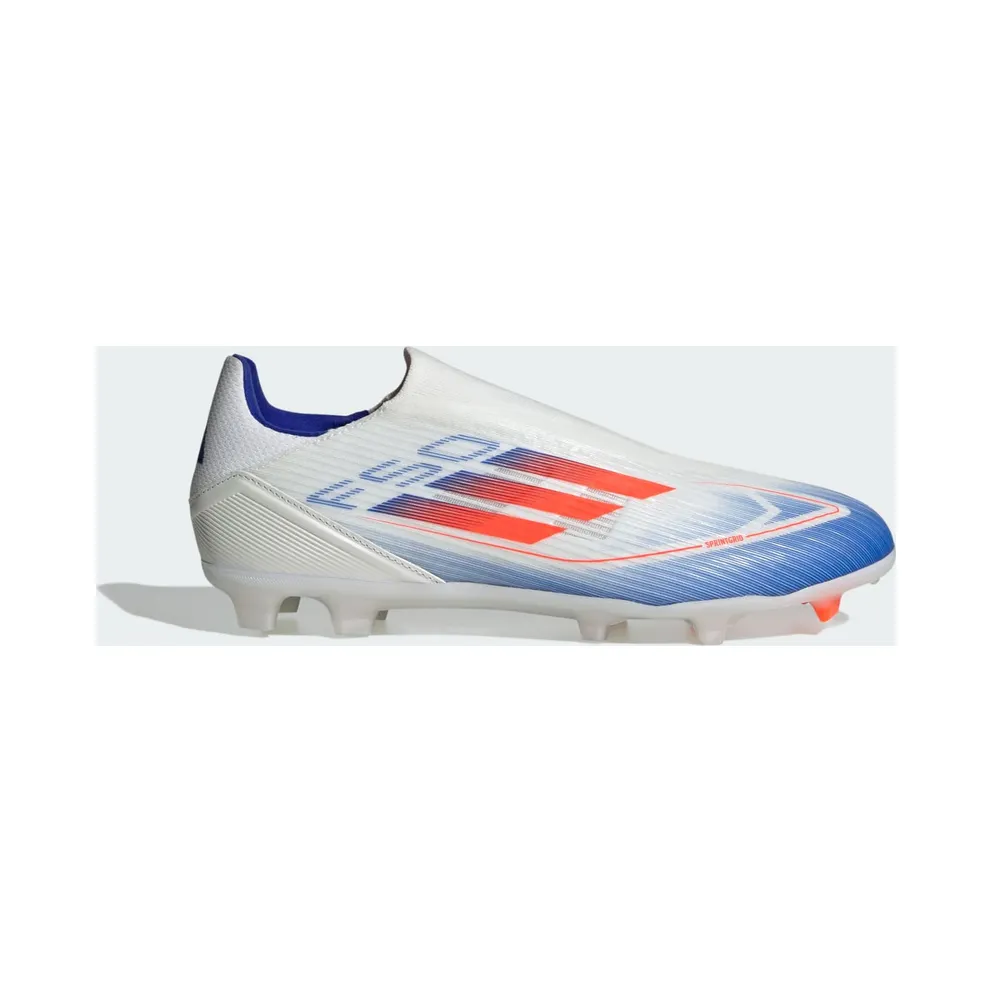 adidas F50 League Laceless Firm/Multi-Ground Cloud White Solar Red Lucid Blue (IE0606)