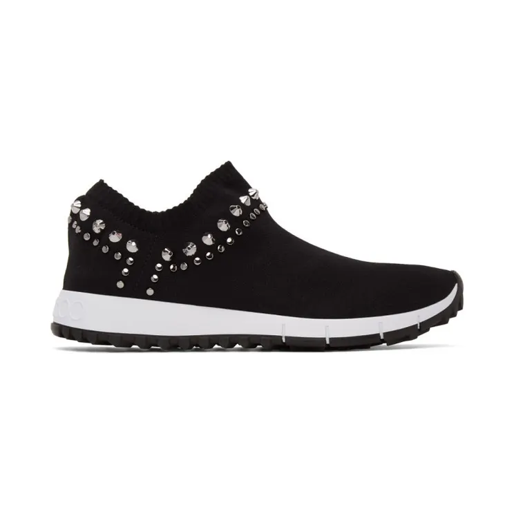 Jimmy Choo Black Studded Verona Sneakers (VERONA KYC)