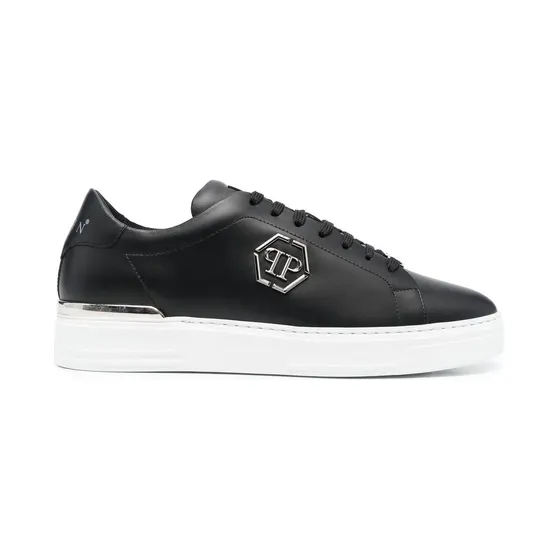 Philipp Plein Hexagon leren low-top “Black” (FABSUSC0379PLE075N)