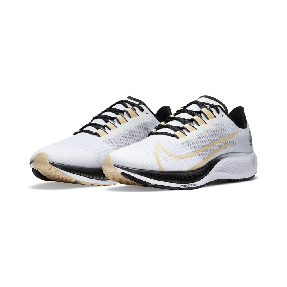 Nike Air Zoom Pegasus 37 New Orleans Saints White/Pure Platinum-Black-Team Gold (CZ5461-100)