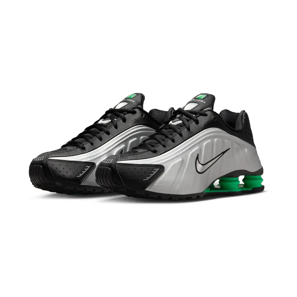 Nike Shox R4 Metallic Silver Green Shock (HQ1988-006)