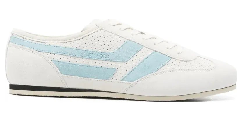 TOM FORD Brook sneakers met geperforeerde sneakers – Beige (J1595ICL128N)