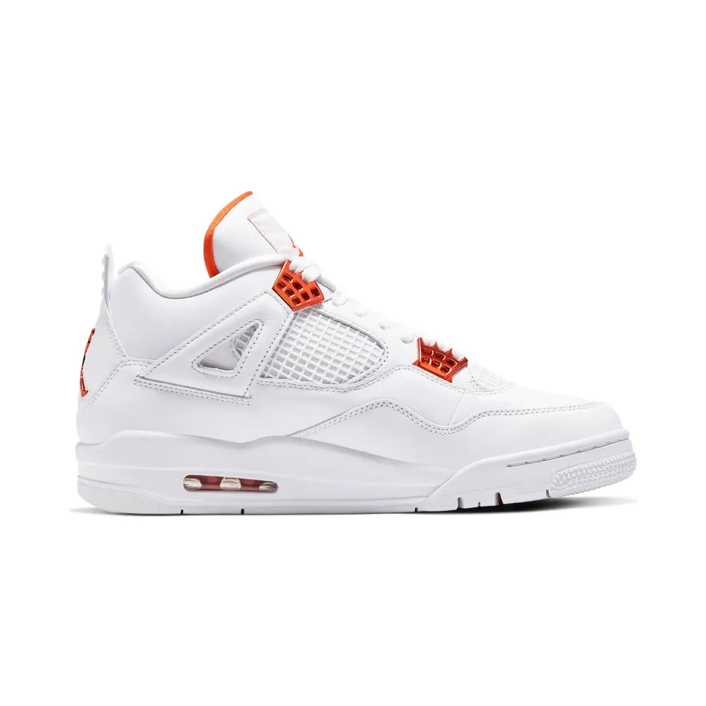 Jordan 4 Retro Metallic Orange White/Metallic Silver-Team Orange (CT8527-118)